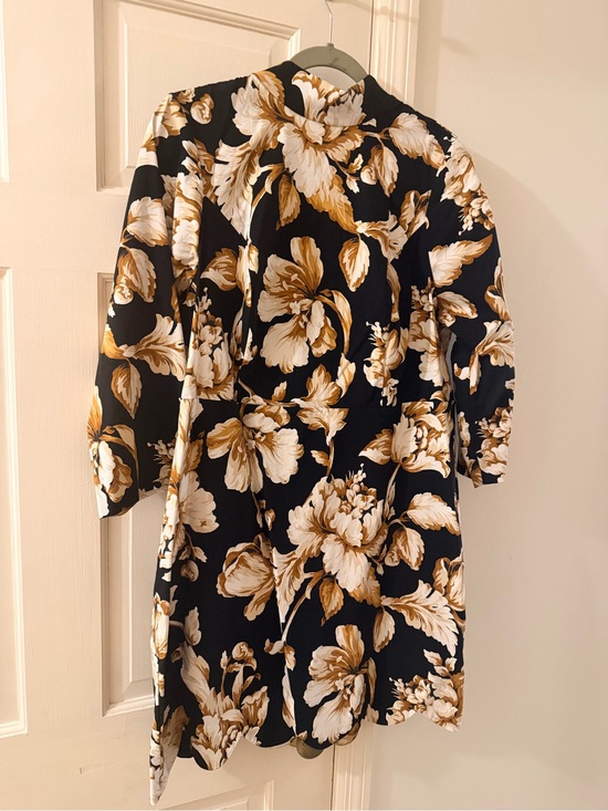 Maeve Dresses & Skirts - Maeve Anthropologie Black Floral Cutout Back Long Sleeve Dress